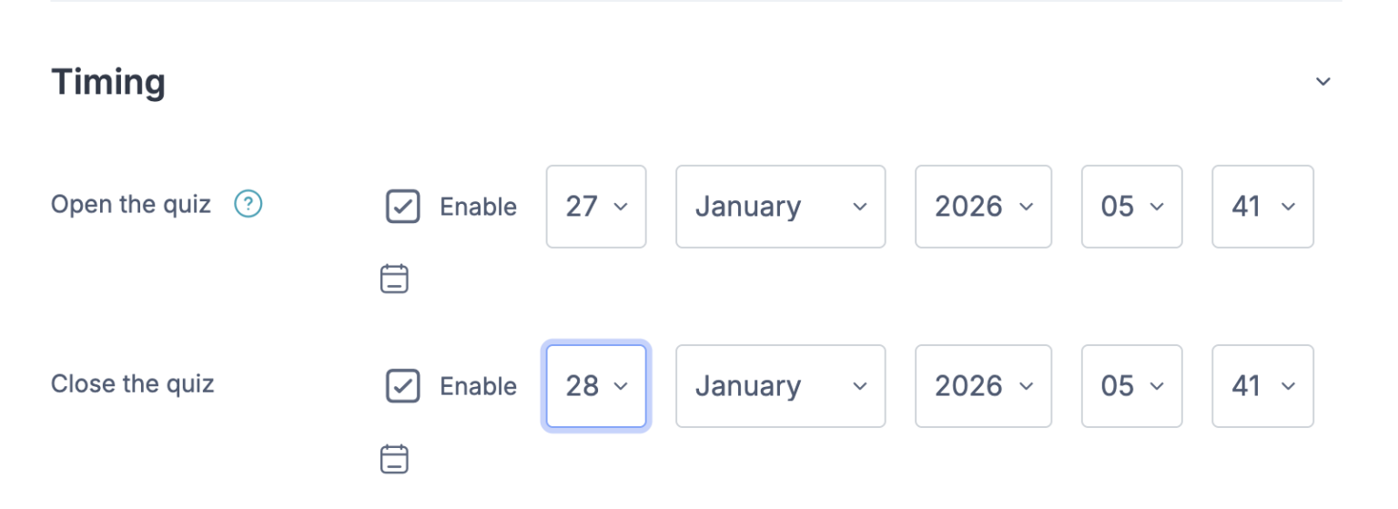Quiz – ModernLMS Documentation
