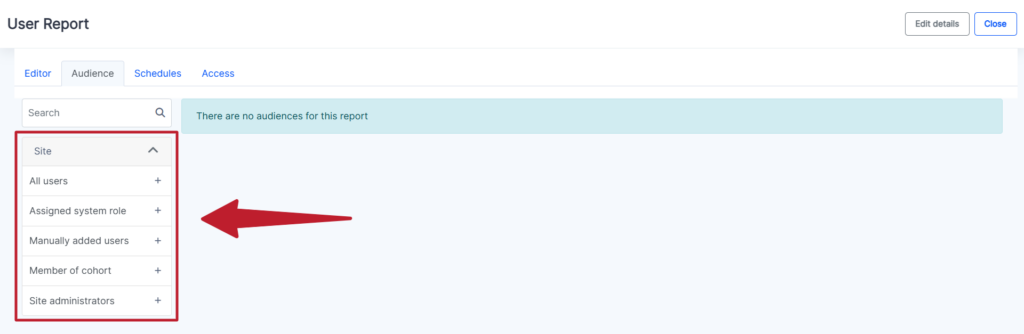 Setting Audience Access for a Custom Report – ModernLMS Documentation